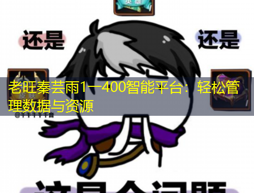 老旺秦芸雨1一400智能平台：轻松管理数据与资源